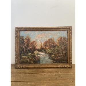 Oil On Panel: Bernard Cowez (1926-2016) "morning Impression", France, 20th Century