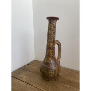 Ideqqi Pottery Jug With Long Neck, Kabylia Algeria