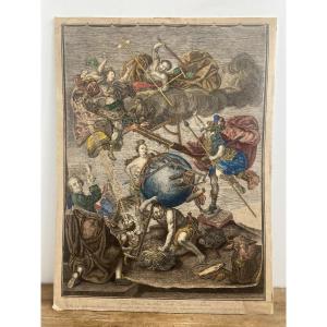 Enhanced Engraving In The Taste Of The 18th Century, France 20th 