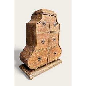 Gold Leather Jewelry Box