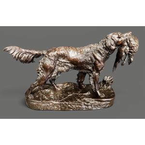 Bronze Hunting Animal In Patinated Bronze
