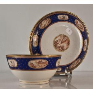 Bowl And Saucer China XVIIIth East India Company Lot1