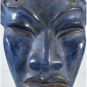 Signed Art Deco Ceramic Mask / Head