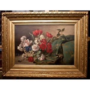 Esther Guillermet, Née Pierret: Still Life With Flowers Ag19