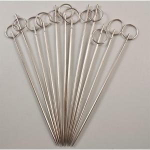 12 Skewers/hatelets In Silver Metal