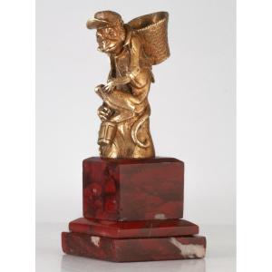 Monkey In The Hood Animal Bronze