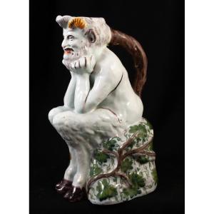 Anthropomorphic Pitcher Fauna / Devil Earthenware 18th Century