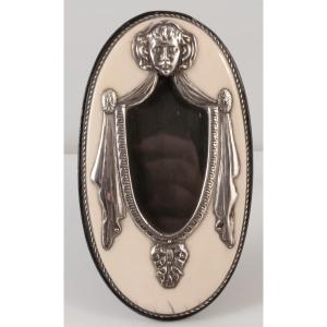 Art Nouveau Silver Photo Frame Woman's Head