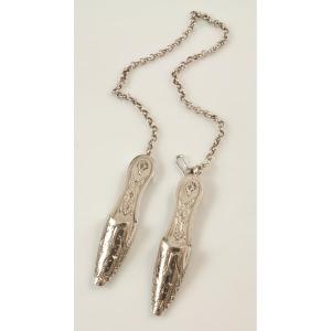 19th Century Solid Silver Needle Stopper For Sewing Needles