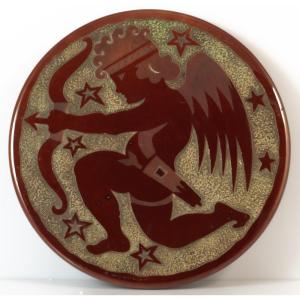 Roger Méquinion (1905-1985) Candy  Dish / Box Decorated With Cupid