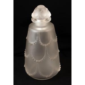 René Lalique Glass Perfume Bottle, Perles Model, Lot2