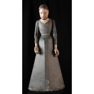 Wooden And Papier-mâché Capipote, Christ, Italy Spain