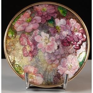 Camille Fauré Limoges Enameled Copper Bowl