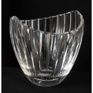 Cut Crystal Vase, 1960, Freeform Shape
