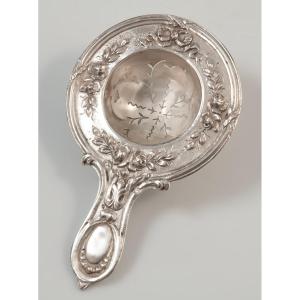 Hand Tea Strainer In Minerva Silver