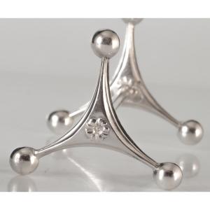 5 Solid Silver Art Deco Knife Holders
