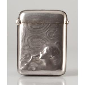Pyrogen Matchbox Solid Silver Art Nouveau