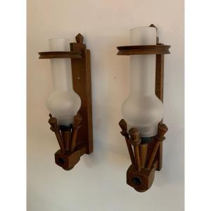 Pair Of Guillerme And Chambron Wall Lights