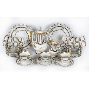 Antique Porcelain Tea Set For 11 People By Carl Tielsch