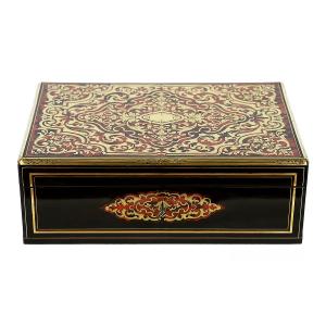 Large Antique Boulle Marquetry Box, Napoleon III