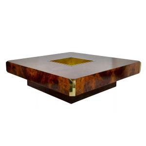 Mid-century Italian Alveo Coffee Table, Willy Rizzo, Circa 1970