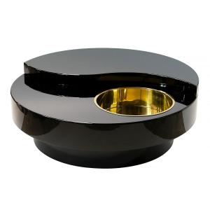 Mid-20th Century Italian Yin Yang Coffee Table, Willy Rizzo, Circa 1970