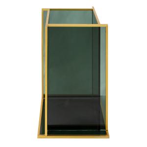 Italian Umbrella Stand In Glass And Brass, Mid-20th Century Style