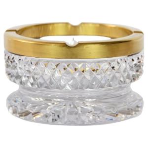 Large French Cut Crystal Ashtray