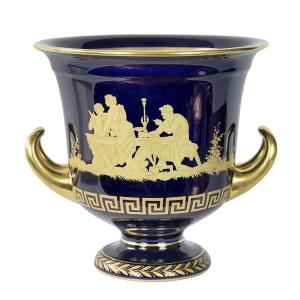 Large Empire-style Vase In German Hutschenreuther Porcelain