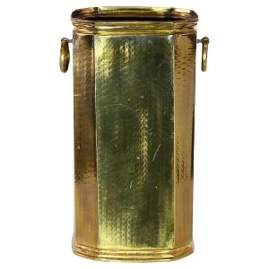 Italian Brass Umbrella Stand From The Mid-20th Century