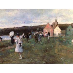 Croquet Game Early 20th Century.