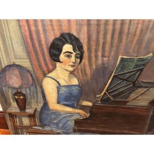 Pianist Playing Chopin 1926