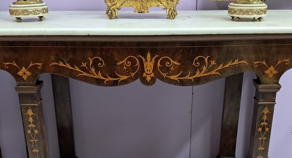 Consolle siciliana con marmo originale -photo-2