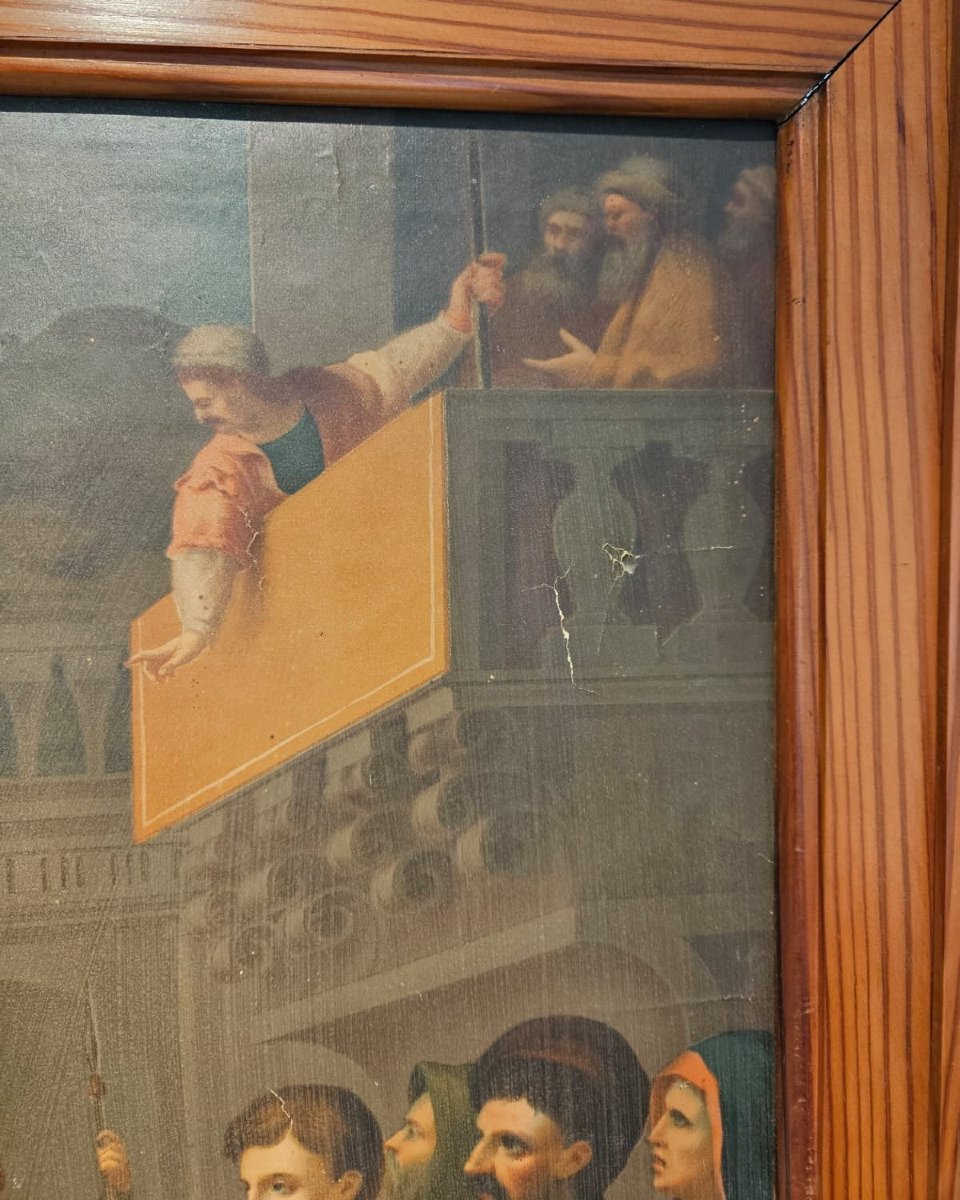 Martirio di Sant'Agata, oleografia su tela -photo-1