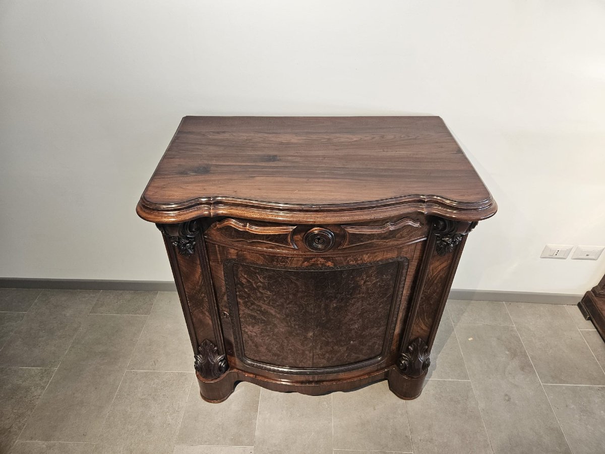 Credenza siciliana in piuma di mogano -photo-1