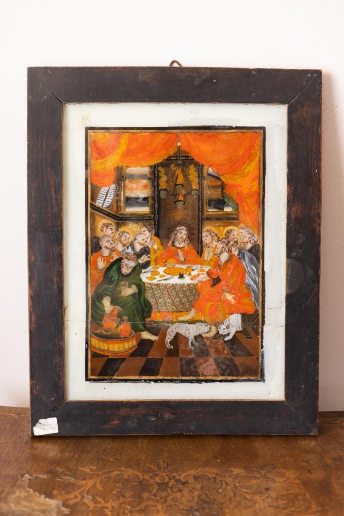 Ultima Cena, olio su vetro