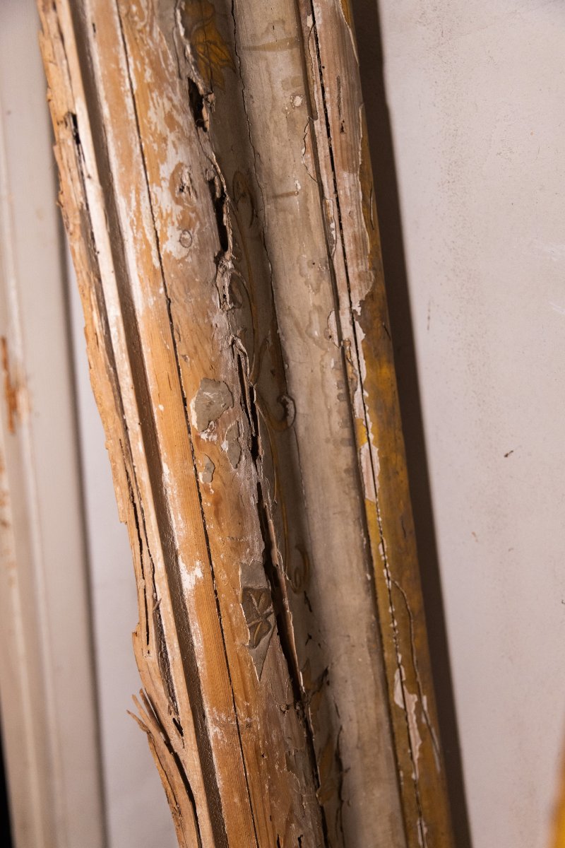 Stipiti e architrave in legno laccato e dorato -photo-2
