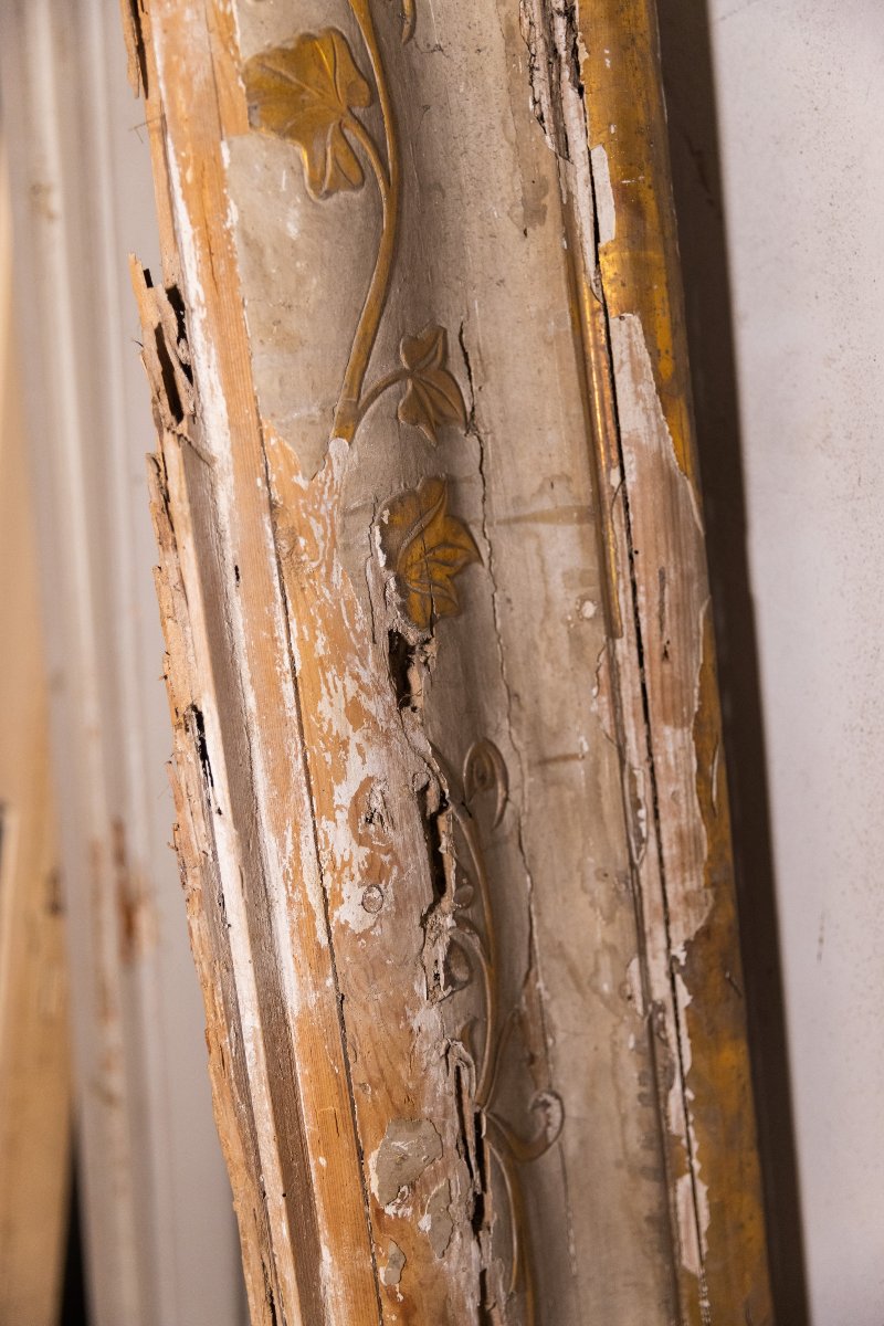 Stipiti e architrave in legno laccato e dorato -photo-3