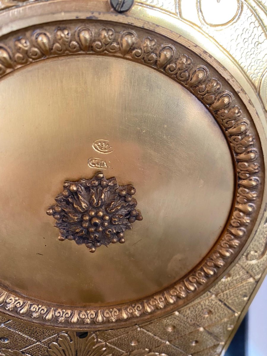 Orologio in bronzo laccato in oro-photo-1