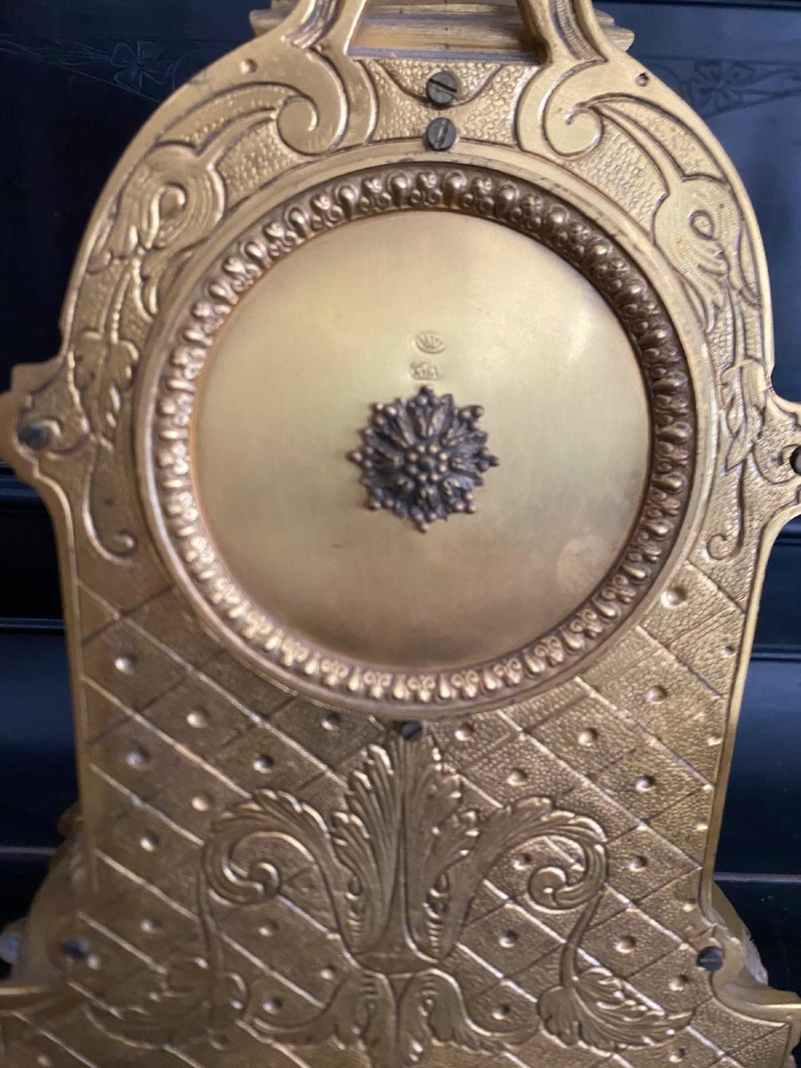 Orologio in bronzo laccato in oro-photo-3