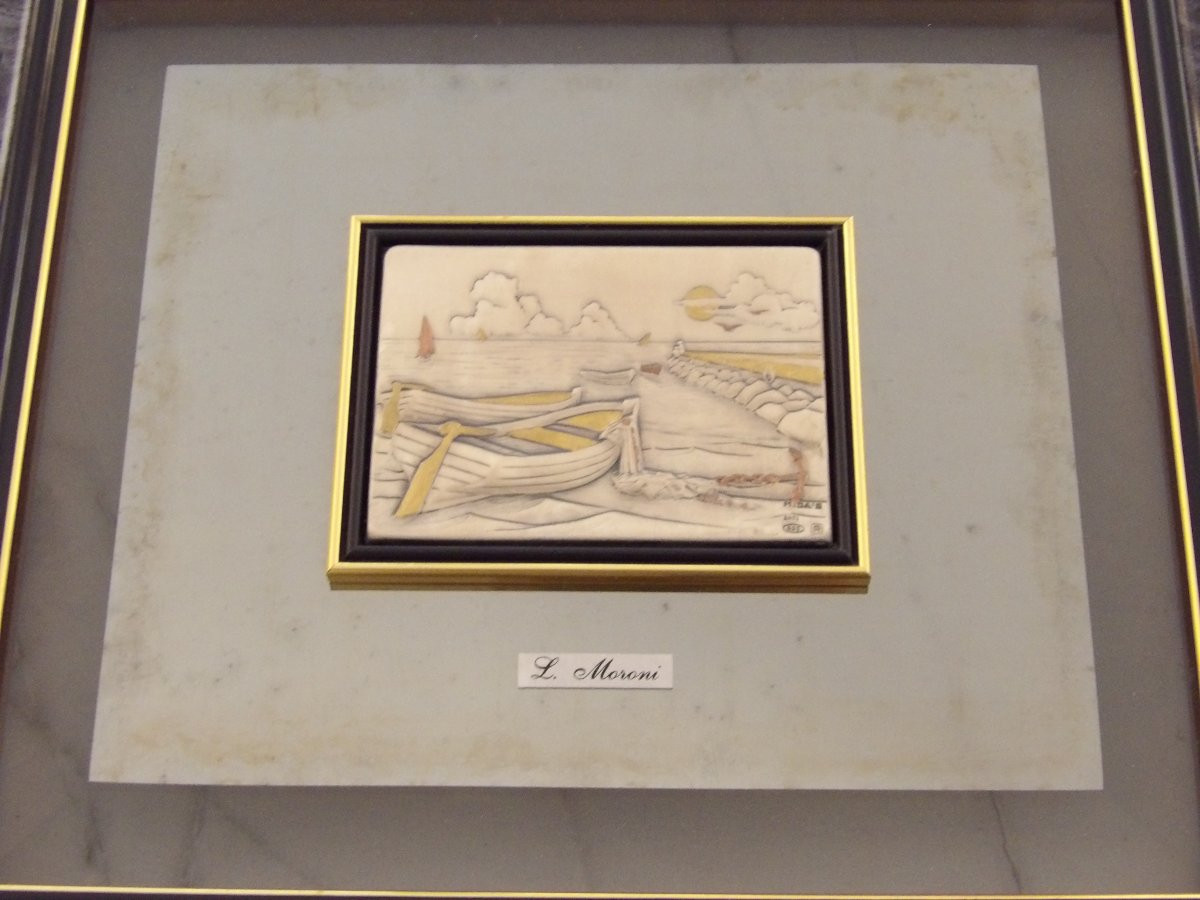 Bassorilievo su lastra argento dipinto a mano realizzato dal Lamberto Moroni-photo-4