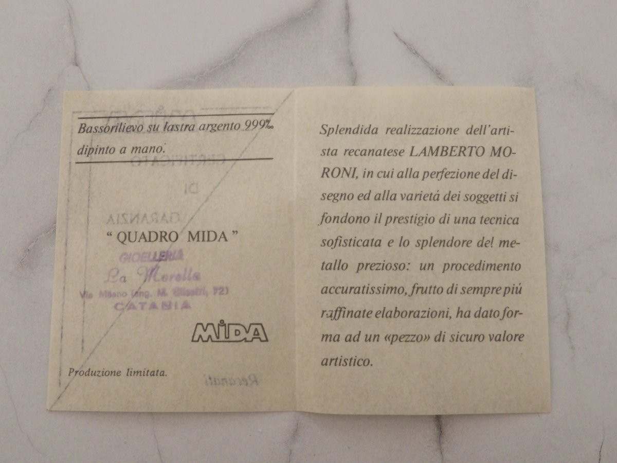 Bassorilievo su lastra argento dipinto a mano realizzato dal Lamberto Moroni-photo-4