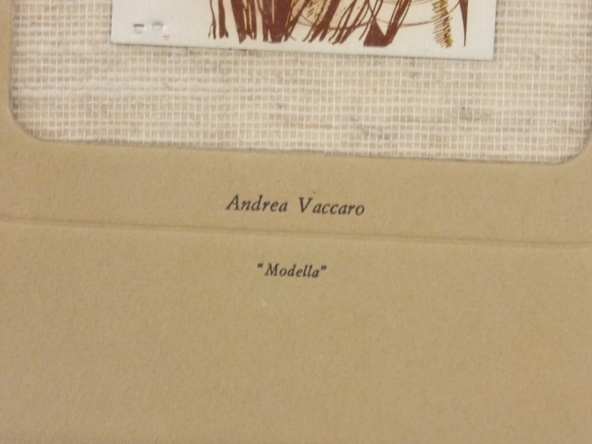 "Modella", incisione su lamina in argento 800 in 999 esemplari-photo-3