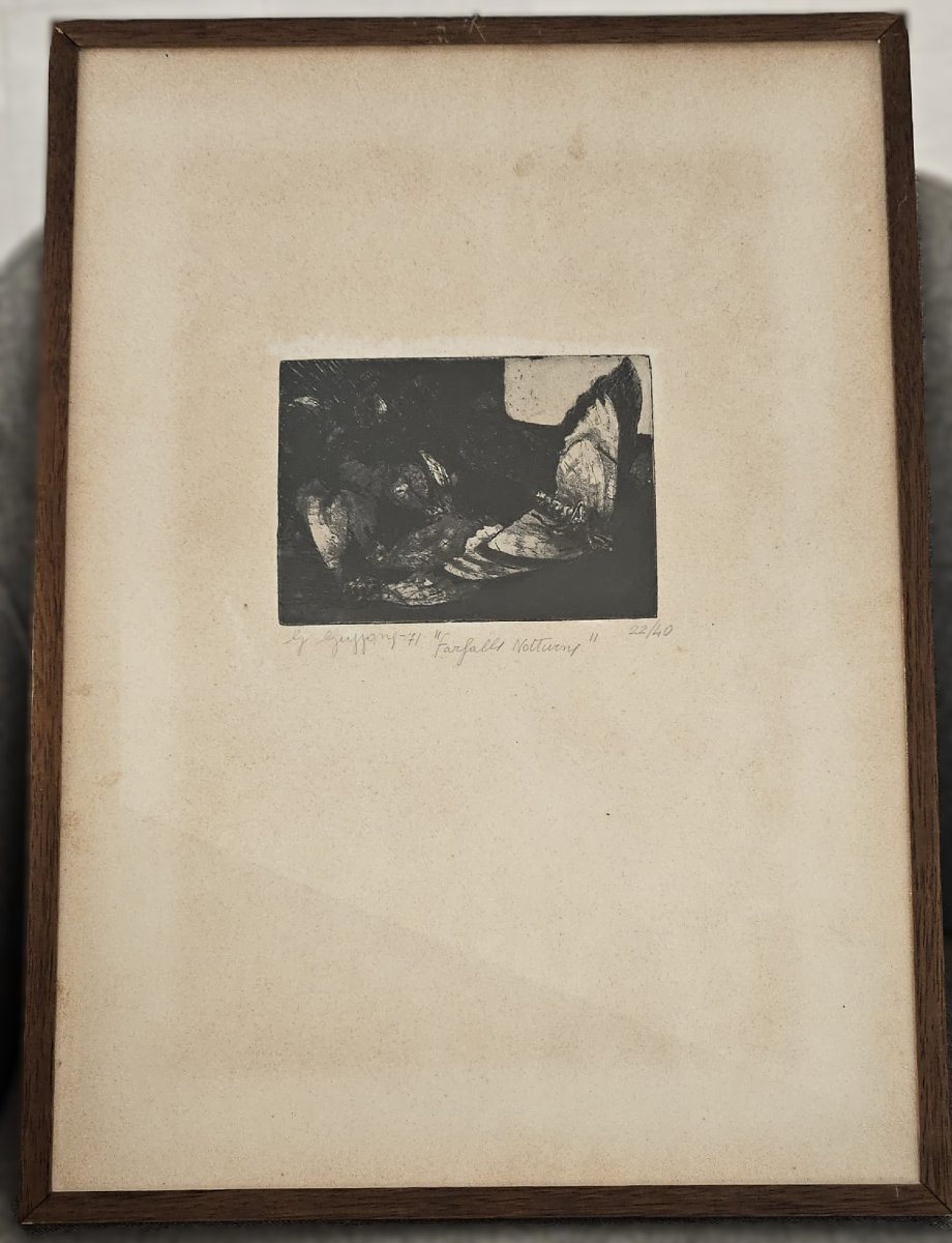 Trittico "Farfalle notturne" composto da n.3 stampe firmate Guzzone-photo-4