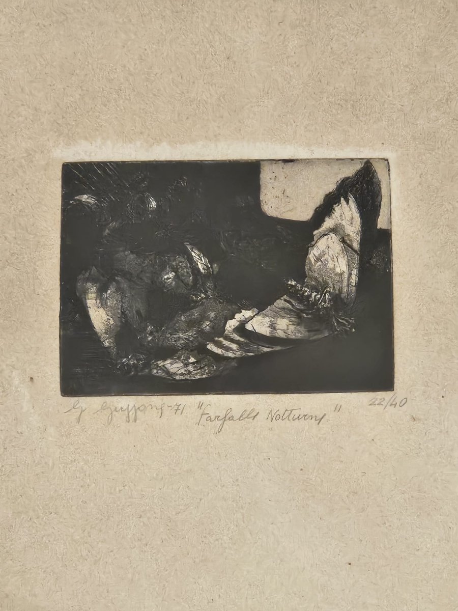 Trittico "Farfalle notturne" composto da n.3 stampe firmate Guzzone-photo-4