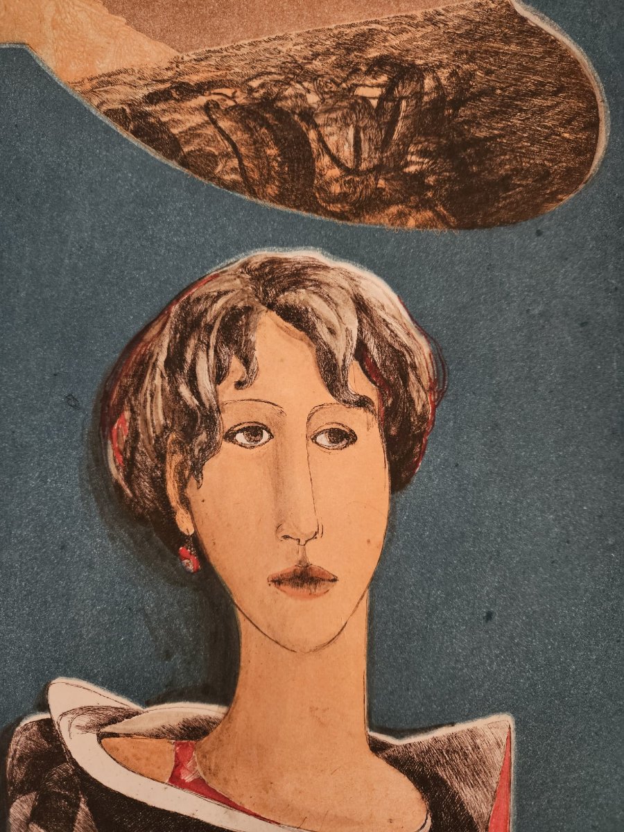 "Il sogno" Acquaforte - china dell'artista Giuseppe Guzzone-photo-2