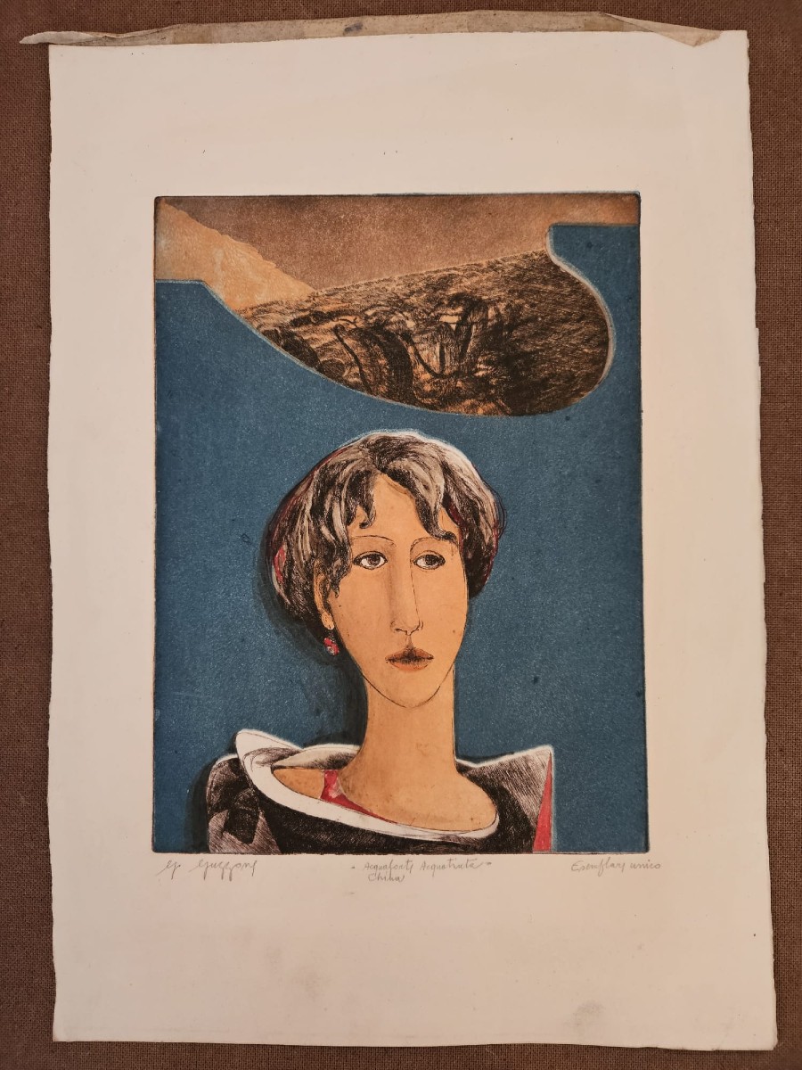 "Il sogno" Acquaforte - china dell'artista Giuseppe Guzzone