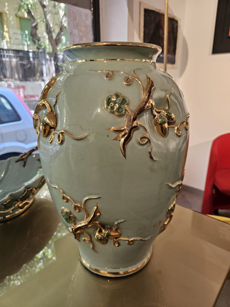 Grande vaso firmato Deruta 