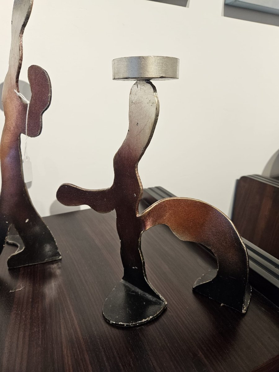 Trittico di Candelabri Modulari Brutalisti – Anni '80/'90 -photo-7