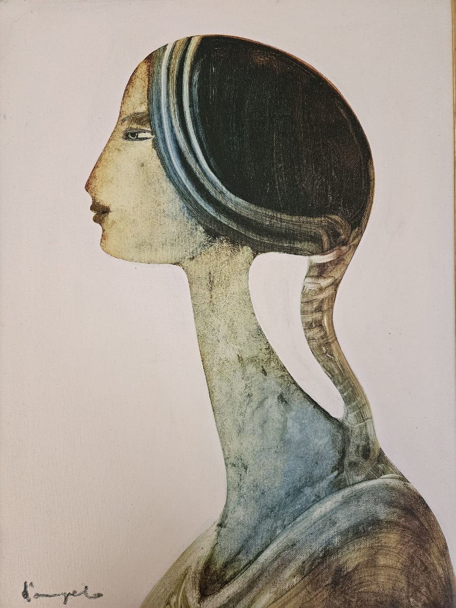Cesare D'Angelo, dipinto Profilo di Donna-photo-2